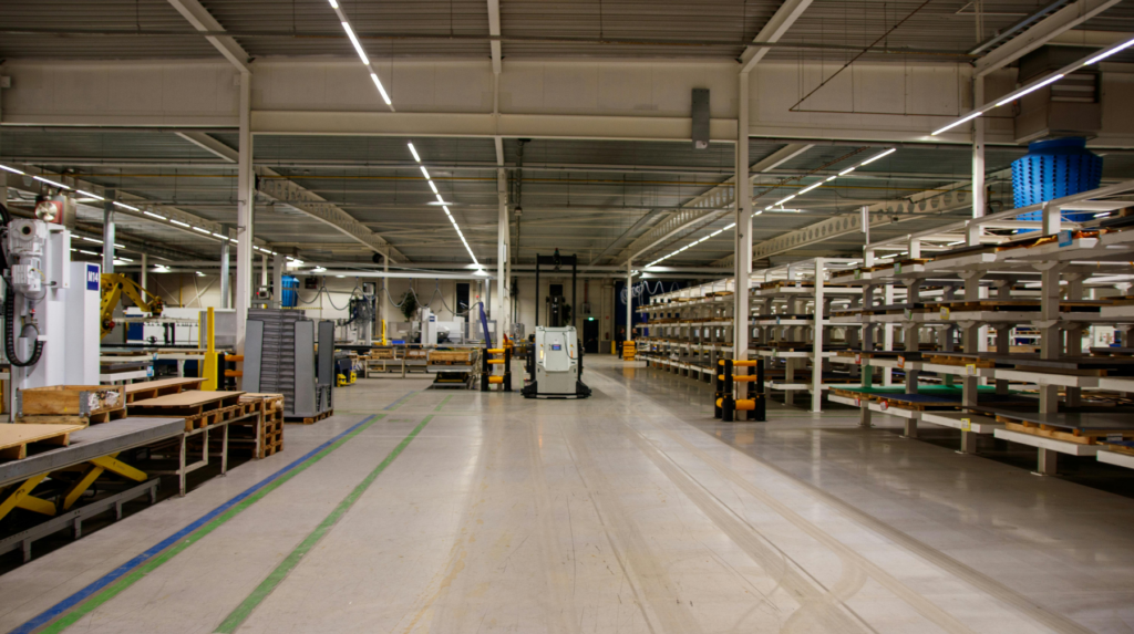 Large-scale semiconductor manufacturing facility under construction